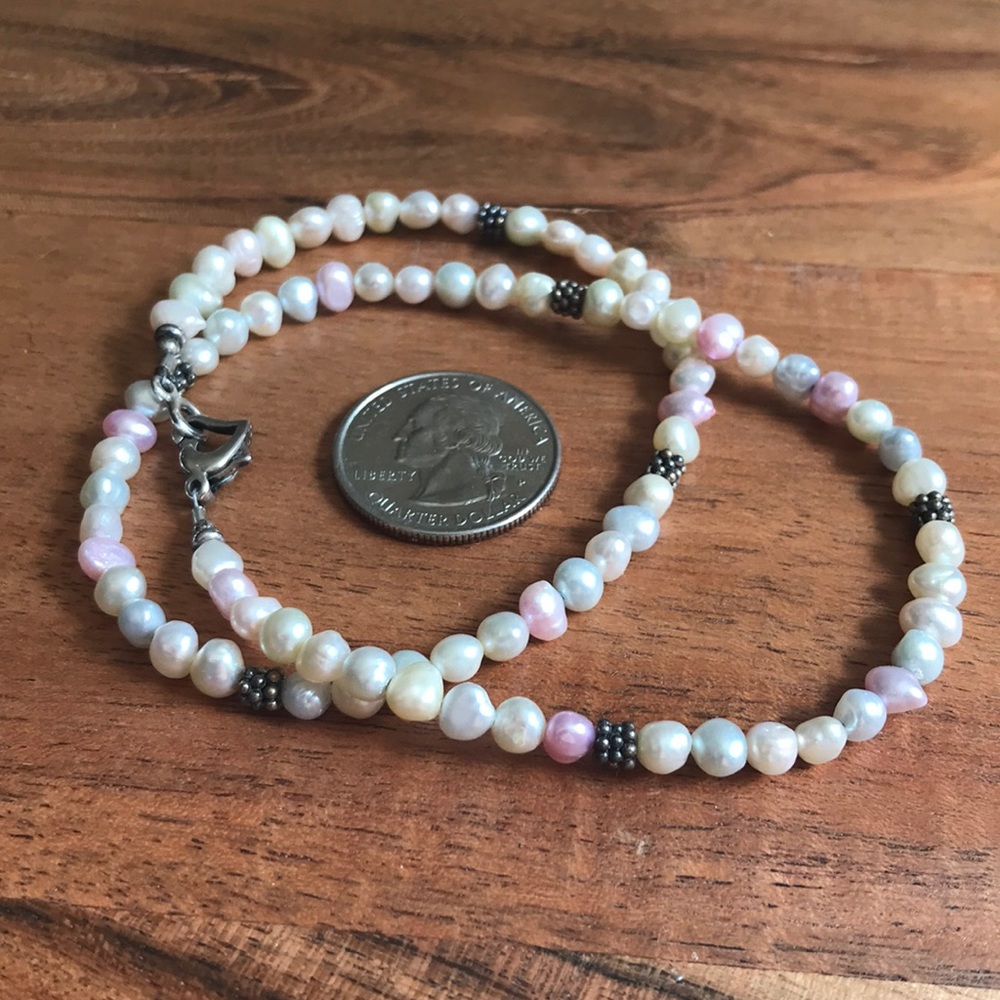 Fresh Water Pearl and Sterling Silver Necklace